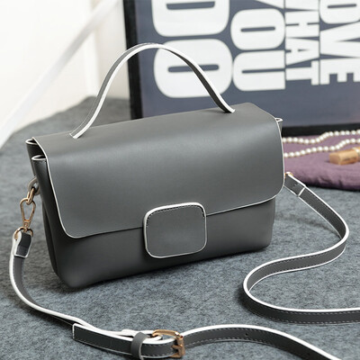 

Jiabaisi shoulder bag Magnetic buckle Square crossbody bag Pu leather flexible handle handbag with detachable Strap Elegant Purse