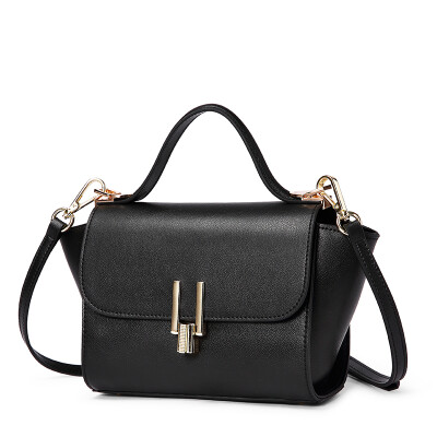 

BOSTANTEN ladies shoulder bag cowhide buckle handbag fashion casual diagonal bag handbag BL1171002 black