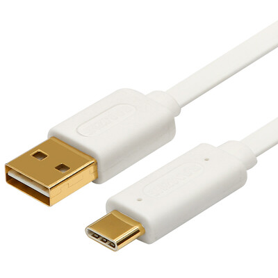 

(SAMZHE) Тип-C / USB3.1 ультратонкий плоский кабель для передачи данных USB2.0 Эндрюс зарядная линия быстрая линия поддержки проса 5 / 4C / музыка как Huawei P9 / P10 белый 1 метр TC-D20