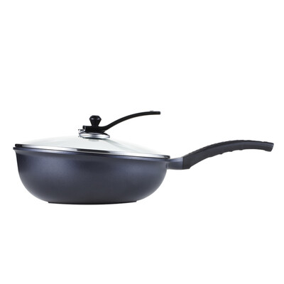 

Korean box highcook Korea imported rotary wok non-stick pan oil-free pot Induction Cooker Gas General 30cm HXC001-ZY