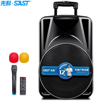 

SAST) D12 Square dance rod speaker Bluetooth outdoor portable audio high power subwoofer with wireless microphone loudspeaker