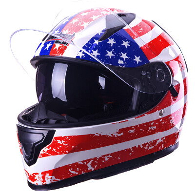 

Tanked Racing Motorcycle Helmet Electric Battery Car Helmet Belt Collar Dual Lens T129 Fall / Winter Helmet  Code White Meritus