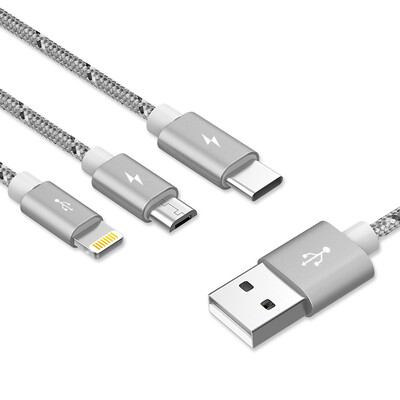 

llano Type-C/Micro USB мобильный телефон зарядный кабель многофункциональных зарядный кабель