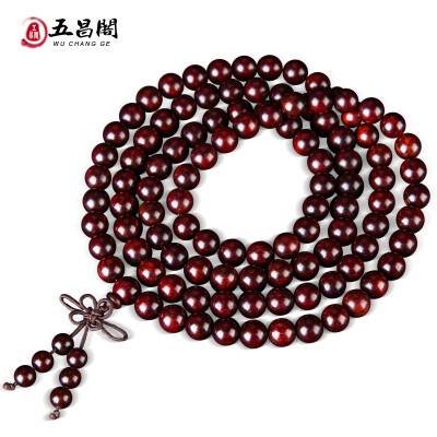 

Five Changge old material high oil dense lobular red sandalwood bracelet male 108 beads beads hand string 6mm