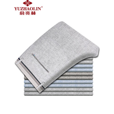 

Yu Zhaolin casual pants male linen breathable skin-friendly men's comfortable fresh Slim trousers YZL204 light gray 34