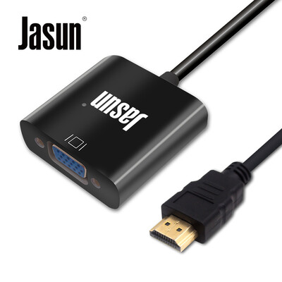 

JASUN (JASUN) Конвертер HDMI в VGA Конвертер HD в VGA / ящик Huawei / просо и т. Д., Чтобы снимать видеоролик с изображением черного JS-084A