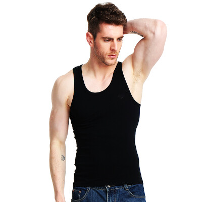 

CARTELO Cotton Men&39s Vest Threads Stretch Slim Men&39s Embroidery T-Shirt Bottom Shirt KDLBX001 Black