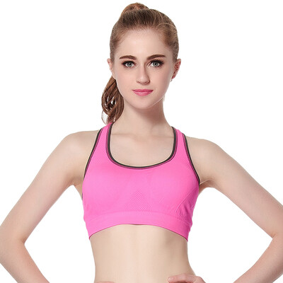 

Jingdong supermarket PlandOO sports bra without rims vest-type running shockproof seamless bra sports underwear green S