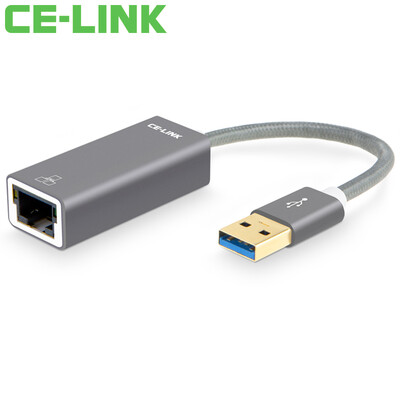 

CE-LINK 1905 USB30 wired Gigabit Ethernet card-free drive 1000M Ethernet adapter USB to RJ45 Mac laptop flat panel external network card aluminum alloy gray