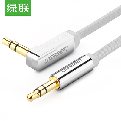 

Green UGREEN Car AUX audio cable 35mm male on the car stereo cable Laptop phone sound straight to the bend 05 meters white 10756