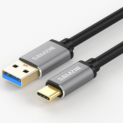 

(SAMZHE) Type-C data cable charging cable USB3.0 Andrews fast charge line support millet 5 / 4C music as Huawei P9 / P10 aluminum shell black 1.5 meters LTC-150B