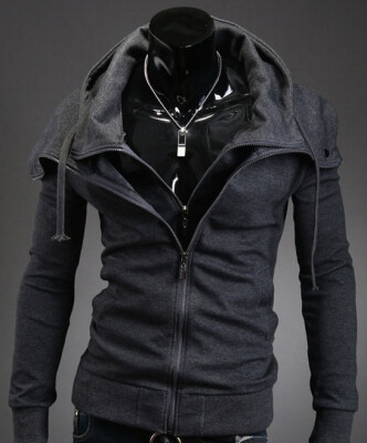 

Mens Fashion Casual Hooded Cardigan Sweater Jacket