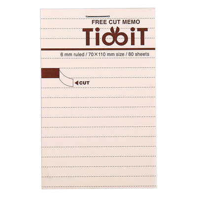 

(KOKUYO) Japan imported TidbiT free torn paper (6mm horizontal line) A7 / 80 pages ME-F11W