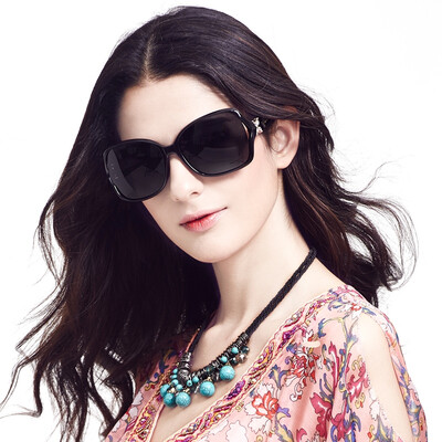 

Влюбиться (LianSan) поляризованные очки женские модели моды большой ремонт коробки лицо вождения зеркало солнцезащитные очки градиента фиолетовый 6210