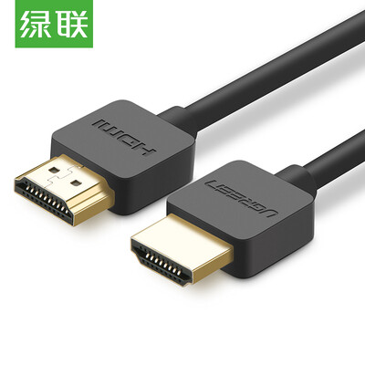 

Зеленый совместный кабель (UGREEN) HDMI 4K HDMI кабель HD видео кабель 2,0 3D тонкая линия кабель ноутбук / TV / монитор / проектор 2 м Черный 11199