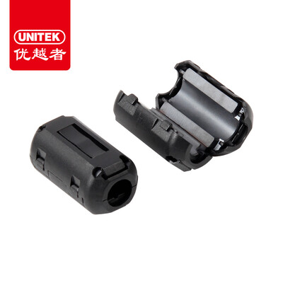 

UNITEK Y-OT14BK snap-on anti-interference magnetic ring diameter 7mm detachable USB cable serial line data line shielded filter magnetic ring