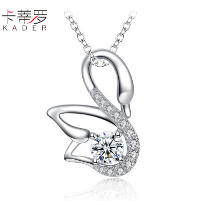 

Katie 925 Silver Necklace Female Inlay Huaruo Zircon Swan Pendant Chainbone Chain Accessories