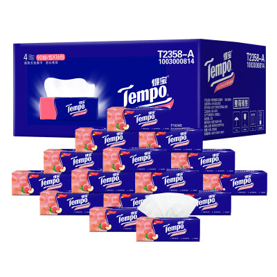 

Tempo paper pumping thick 4 layer 90 pumping * 16 packets of sweet heart Peach (FCL sales)