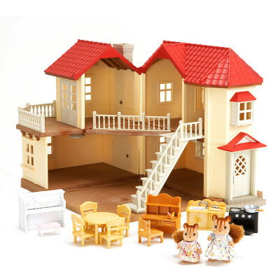 

Senbei children Japanese brand princess toys girl doll house simulation forest family play house Scene House - light big house gift sets SYFC27568
