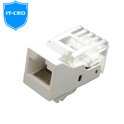 

IT-CEO V7W1 Cable Straight Head / Connector / Dual Head RJ45 Cable Docking Extender Straight Head Module Broadband Network Cable Adapter Gray