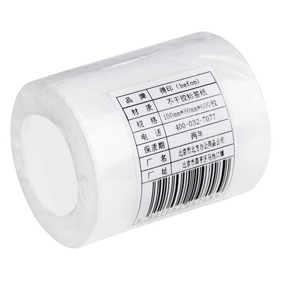 

Befon sticker label paper coated paper 100mm 80mm 600 single row bar code paper print sticker