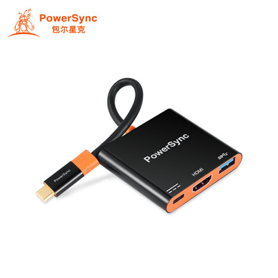 

PowerSync CUBCKCRS0001 Type C to HDMI USB30 typeC 3-port adapter cable