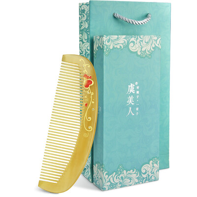 

【Jingdong Supermarket】 Yu Mei Ren horns paint comb hand-painted pile of paint birthday gift to send his girlfriend to send the heart of the heart