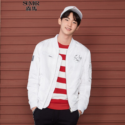 

Semir Jacket Male 2017 Autumn Men's Pilot Jacket Baseball Wear Tide Brand Leisure 13316081304 Black M