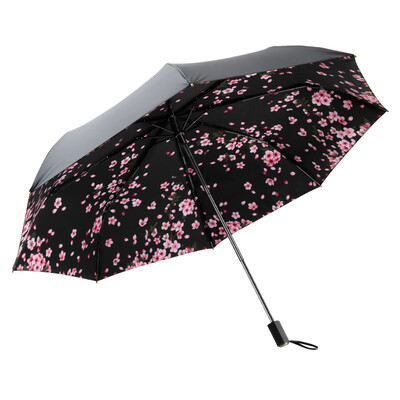 

Banana under BANANA UNDER Black series of three fold umbrella umbrella black umbrella sunscreen UV umbrella by peach