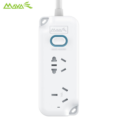 

Maya MAYA 2-hole 18 m 4000W high-power socket plug-in plug-in board 16A air-conditioning electric heating oil tank line to send 10A plug SY-222D 18m