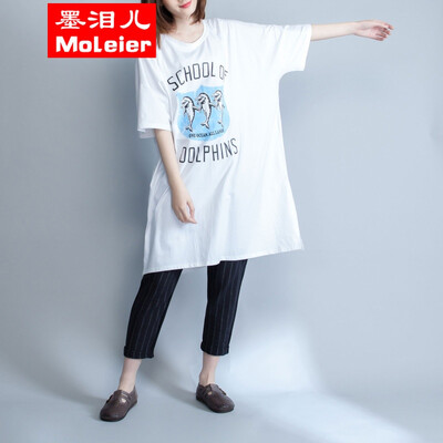 

Fat MM large size art fashion women fashion Tide T shirt loose casual printing women