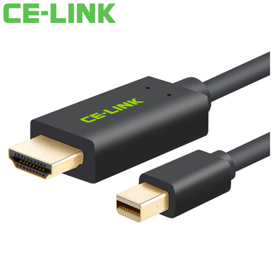 

CE-LINK Mini DP HDMI кабель 2 м мини Displayport Macbook подключен к кабелю HDMI поддерживает HDTV проекторы 4 * 2k черный A1583