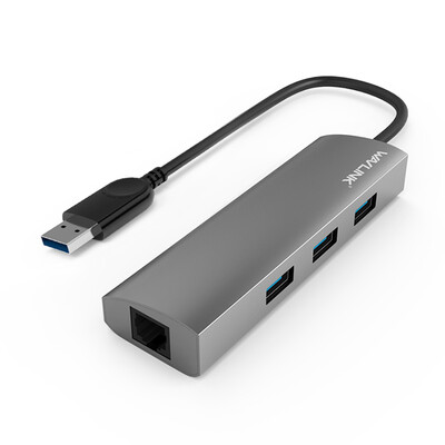 

Waxlink (Wavlink) WL-UH3047 USB3.0 ultra-high-speed 4-port HUB hub aluminum alloy dragged four notebook splitter