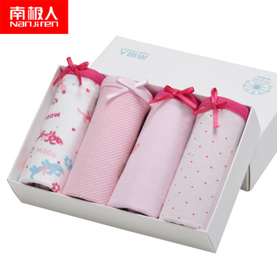 

Antarctic Nanjiren children&39s cotton underwear boys&girls triangle angle 4 installed in the big child baby underwear girl naughty dog ​​section 160