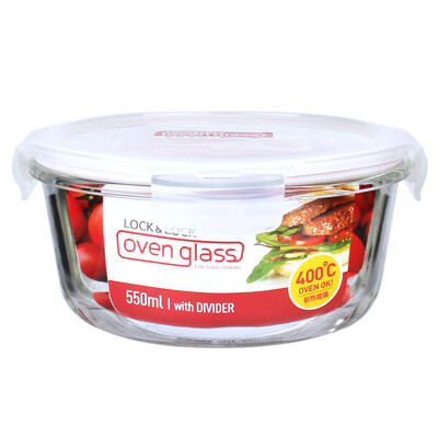 

Lokchu пряжка отдельный стеклянный crisper микроволновая печь обед коробка хранения ящик обед обеденный ящик обед коробка LLG831C раунд 550 мл