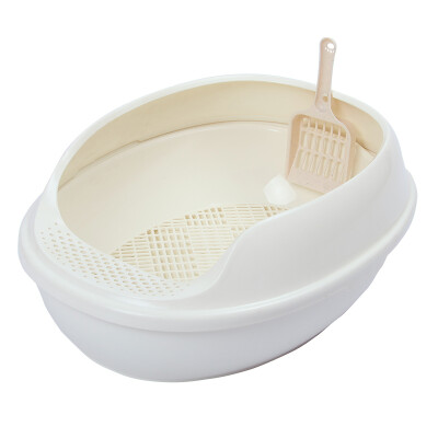 

American cat cat toilet three-piece - pine cat toilet cat sand basin medium semi-enclosed cat toilet semi-enclosed cat toilet cat sand basin meat red