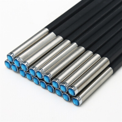 

【Jingdong Supermarket】 Pickup Alloy Chopsticks Stainless Moldy Chocolate Chopsticks 10 Double Home Furnishings Japanese Chopsticks Simple Gloss Blue 27cm SK-6165
