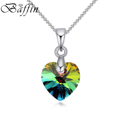 

Baffin Heart Mini Pendant Necklace Silver Color Chain Necklaces For Women Girls Jewelry Crystals From SWAROVSKI