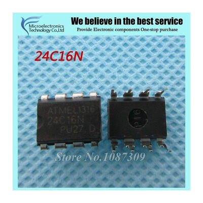 

10PCS free shipping AT24C16N 24C16N 24C16 AT24N16 DIP-8 EEPROM 2048x8 16K 18-55 new original