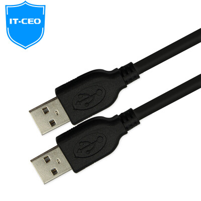 

IT-CEO V082A USB2.0 data cable double-headed USB cable A revolution A public radiator cable mobile hard disk line length 1.2 m black