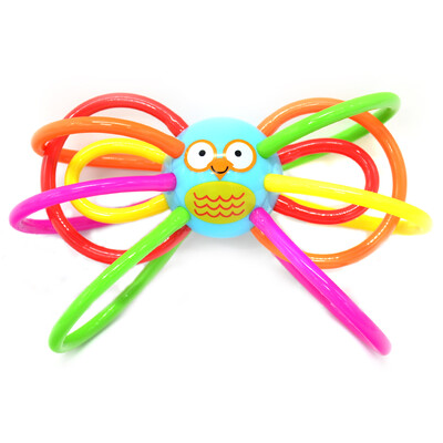 

Manhattan toy Manhattan ball baby toothbrush hand ball child toothbrush bell toy can be funny owl
