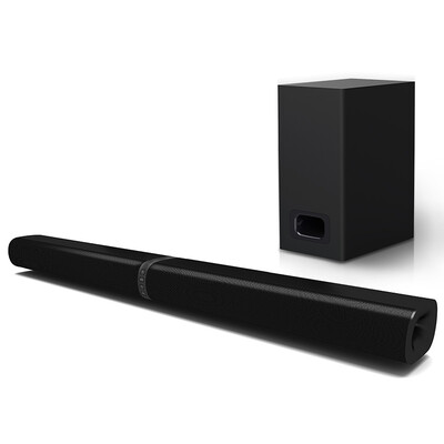

RSR TB235-SW Professional TV Speaker Wireless Bluetooth Echo Wall with Subwoofer Full Function SOUNDBAR Black
