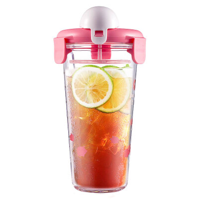 

【Jingdong Supermarket】 Sanguang Clouds GlassLock Korea imported high-quality glass glass students portable fruit juice milk cup scale cup PC618-D