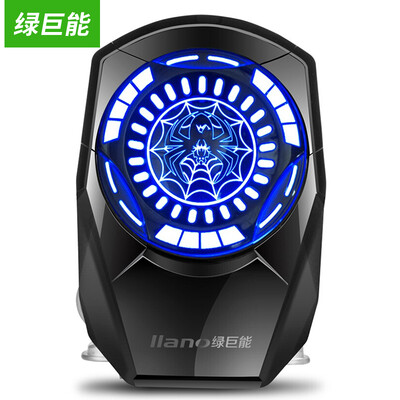 

Green can lano notebook radiator exhaust type cooling base computer radiator exhaust fan air cooling radiator for the side of the wind notebook computer C3