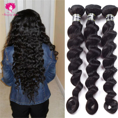 

Unprocessed 7A Brazilian Loose Wave Virgin Hair 3 Bundles Loose Wave Hair Bundles Human Hair Extensions Soft and Bouncy