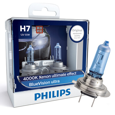 

Philips PHILIPS Blue Star Light H7 upgrade car light bulb 2 package color temperature 4000K