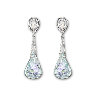 

Swarovski Drop Shallow Powder Blue Moon Pierced Earrings