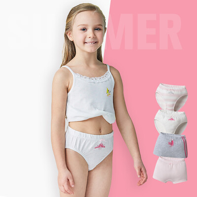 

Disney (Disney) 4 children's clothes cotton underwear girls girls teenagers triangle angle shorts 48176Y0 four color installed 140