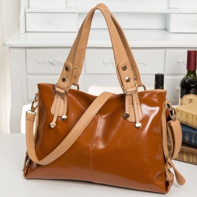 

Oil wax leather handbags fashion handbags shoulder bag handbag diagonal bag as gift for women