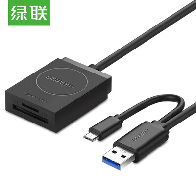 

Green UGREEN high-speed USB30 multi-function one high-speed card reader support to read TF SD memory card two-in-one card reader with OTG function black 20203